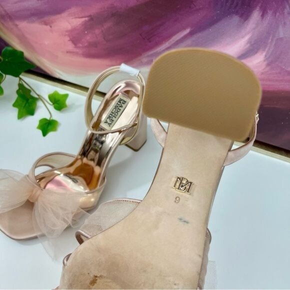 Badgley Mischka Collection Tess Ankle StrapSandal in Soft Blush Size 9 - Picture 12 of 12